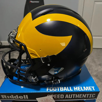Michigan Wolverines Full Size Authentic Speed Football Helmet Painted Wings-NCAA Break4Sports & Collectibles, LLC