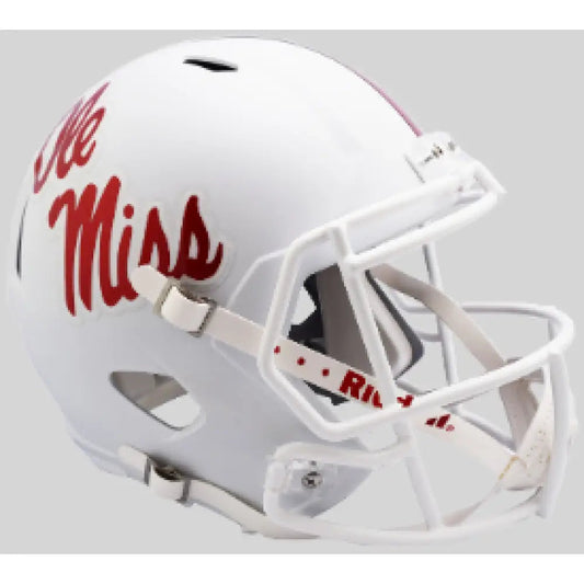 Mississippi (Ole Miss) Rebels Full Size Speed Replica Football Helmet Gloss White - NCAA Break4Sports & Collectibles, LLC