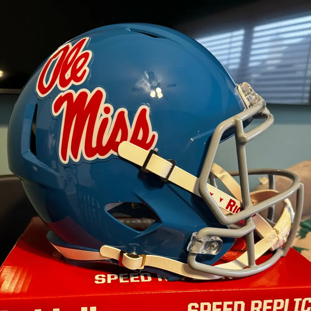 Mississippi (Ole Miss) Rebels Full Size Speed Replica Football Helmet Powder Blue - NCAA Break4Sports & Collectibles, LLC