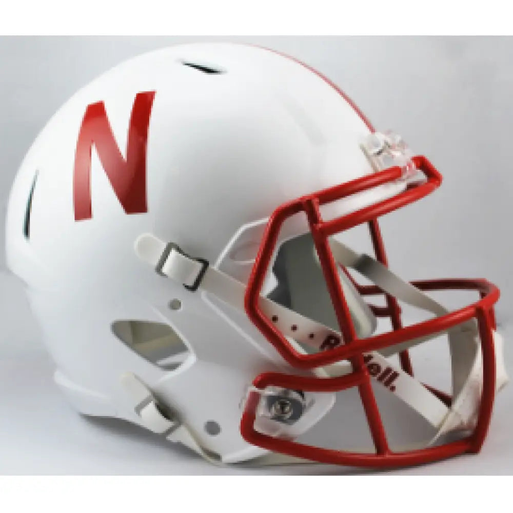 Nebraska Cornhuskers White Full Size Speed Replica Football Helmet- NCAA Break4Sports & Collectibles, LLC
