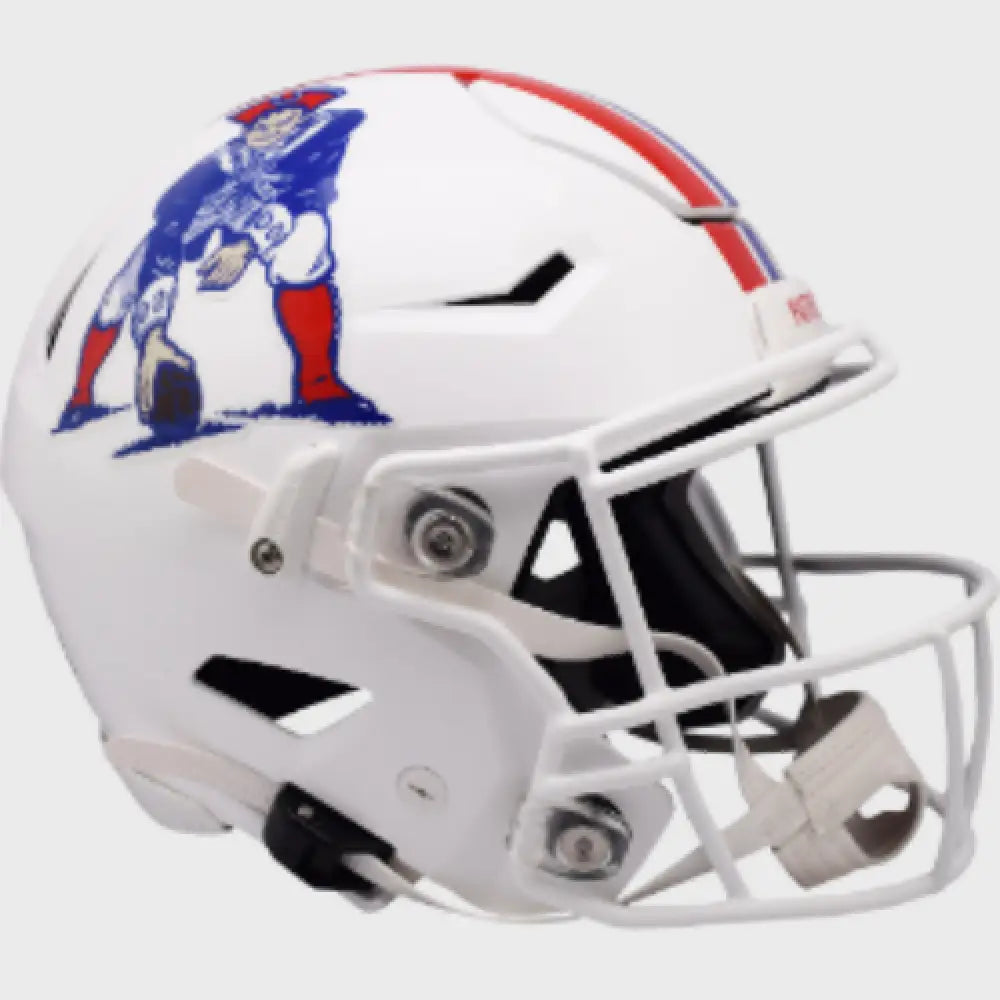 New England Patriots Full Size 1982 to 1989 SpeedFlex Throwback Football Helmet - NFL Break4Sports & Collectibles, LLC