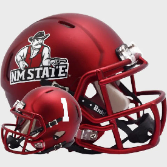 New Mexico State Aggies NCAA Mini Speed Football Helmet Anodized Maroon - NCAA Break4Sports & Collectibles, LLC