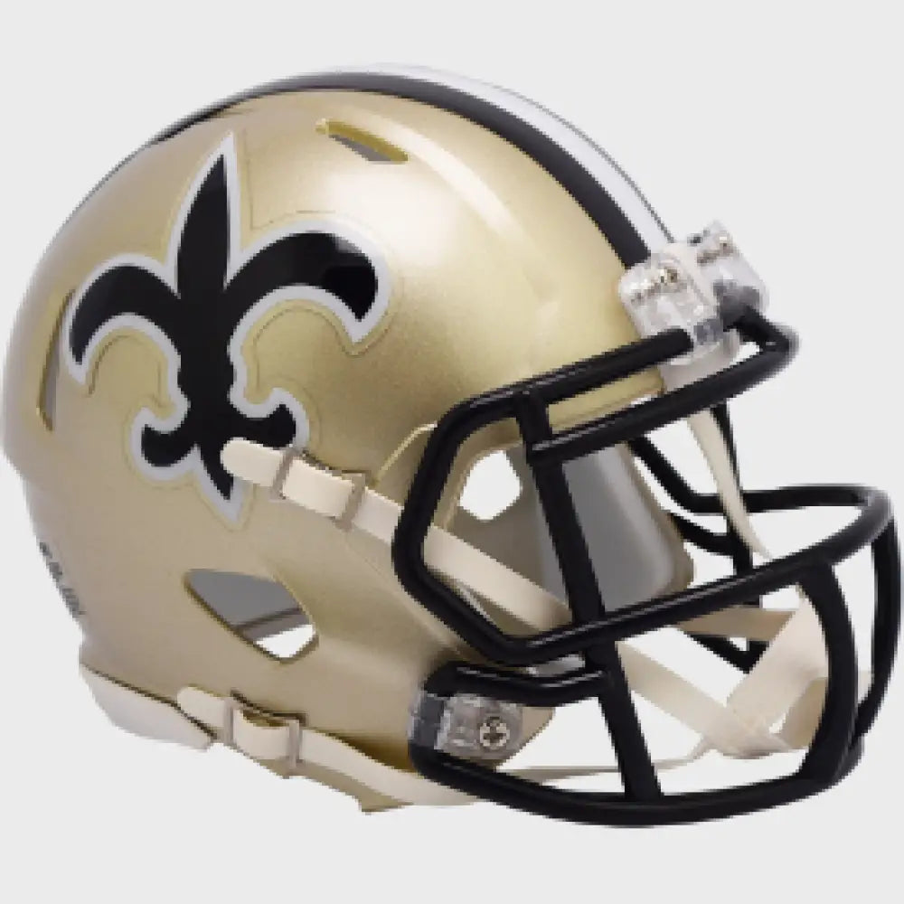New Orleans Saints 1976 to 1999 Riddell Mini Speed Throwback Helmet - NFL Break4Sports & Collectibles, LLC