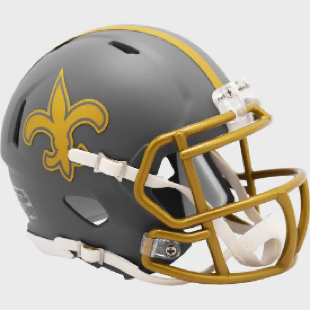 New Orleans Saints NFL Mini Speed Football Helmet SLATE NFL Break4Sports & Collectibles, LLC