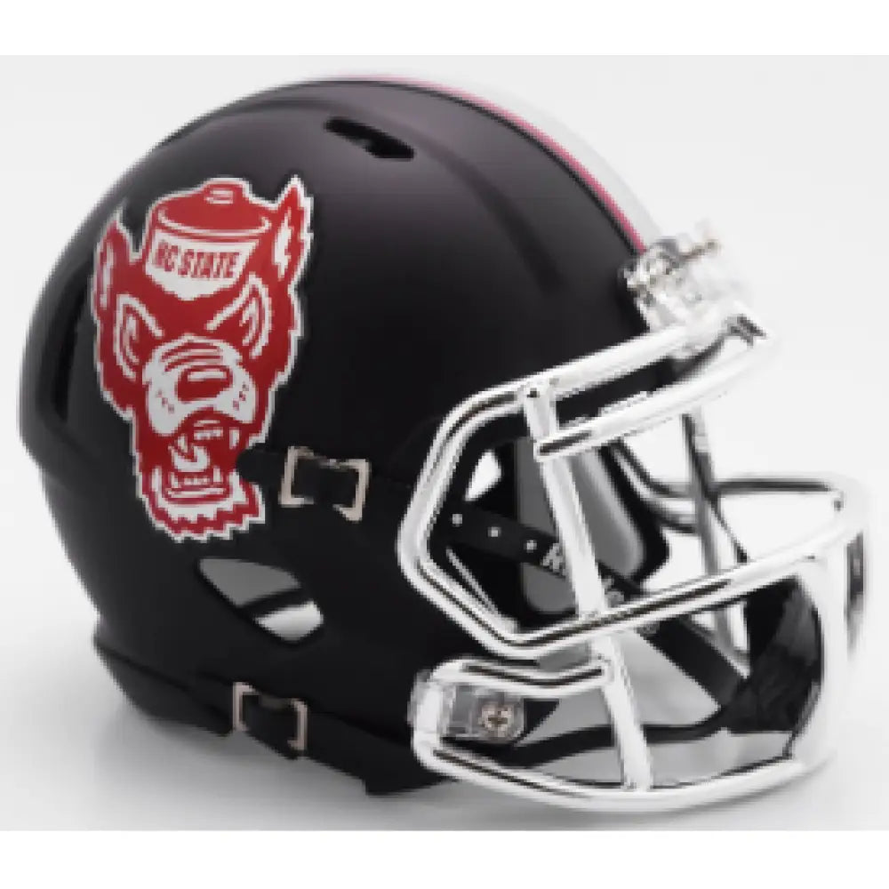 North Carolina State Wolfpack NCAA Mini Speed Football Helmet Black Howl - NCAA Break4Sports & Collectibles, LLC