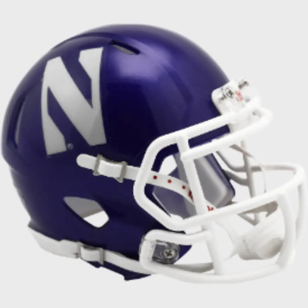 Northwestern Wildcats NCAA Mini Speed Football Helmet - NCAA Break4Sports & Collectibles, LLC