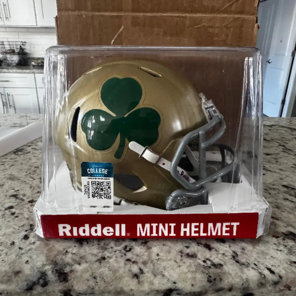 Notre Dame Fighting Irish NCAA Mini Speed Football Helmet Shamrock Break4Sports & Collectibles, LLC