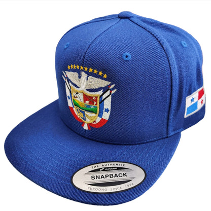 SnapBack Panama Hats with Embroidered Panama Shield and Flag Peligro Sports
