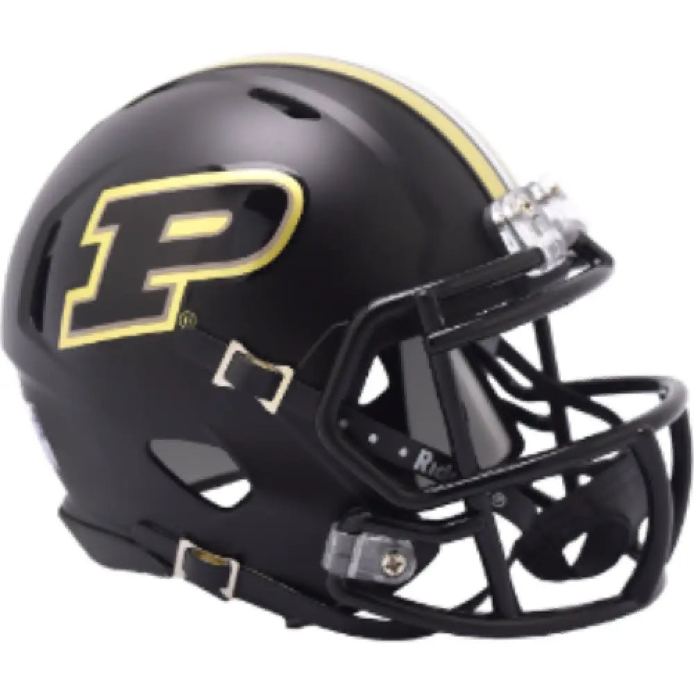 Purdue Boilermakers NCAA Mini Chrome Speed Football Helmet Gloss Black- NCAA Break4Sports & Collectibles, LLC