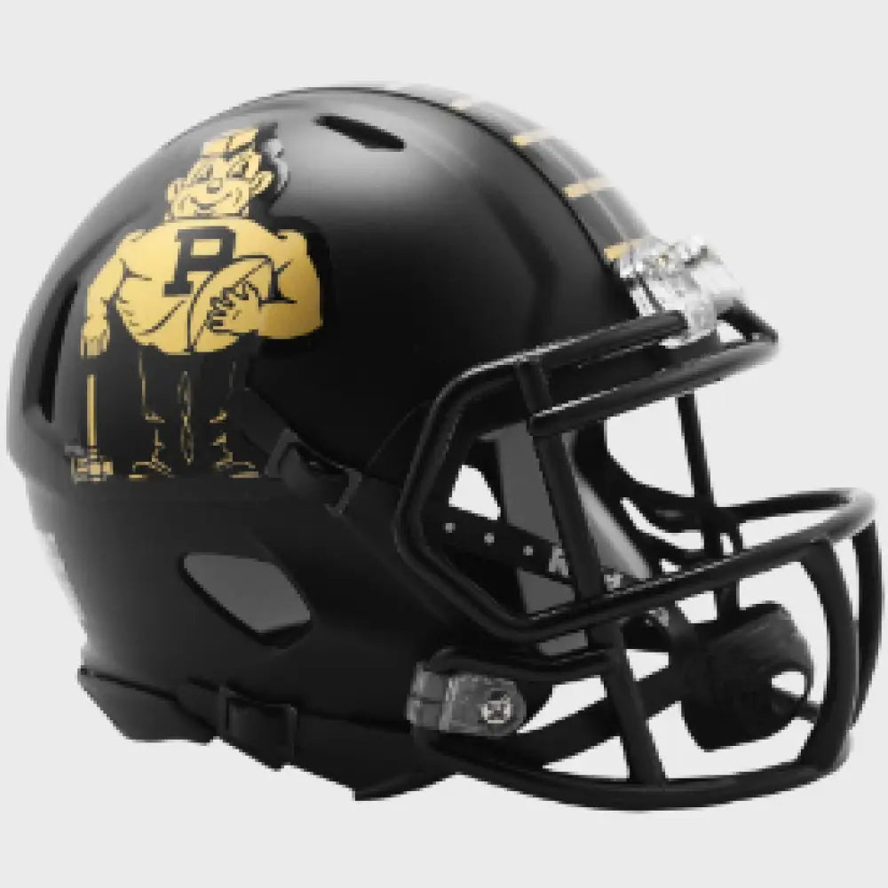 Purdue Boilermakers NCAA Mini Chrome Speed Football Helmet Vintage Pete - NCAA Break4Sports & Collectibles, LLC