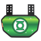 Phenom Elite Football Back Plate - Green Lantern Phenom Elite Brand