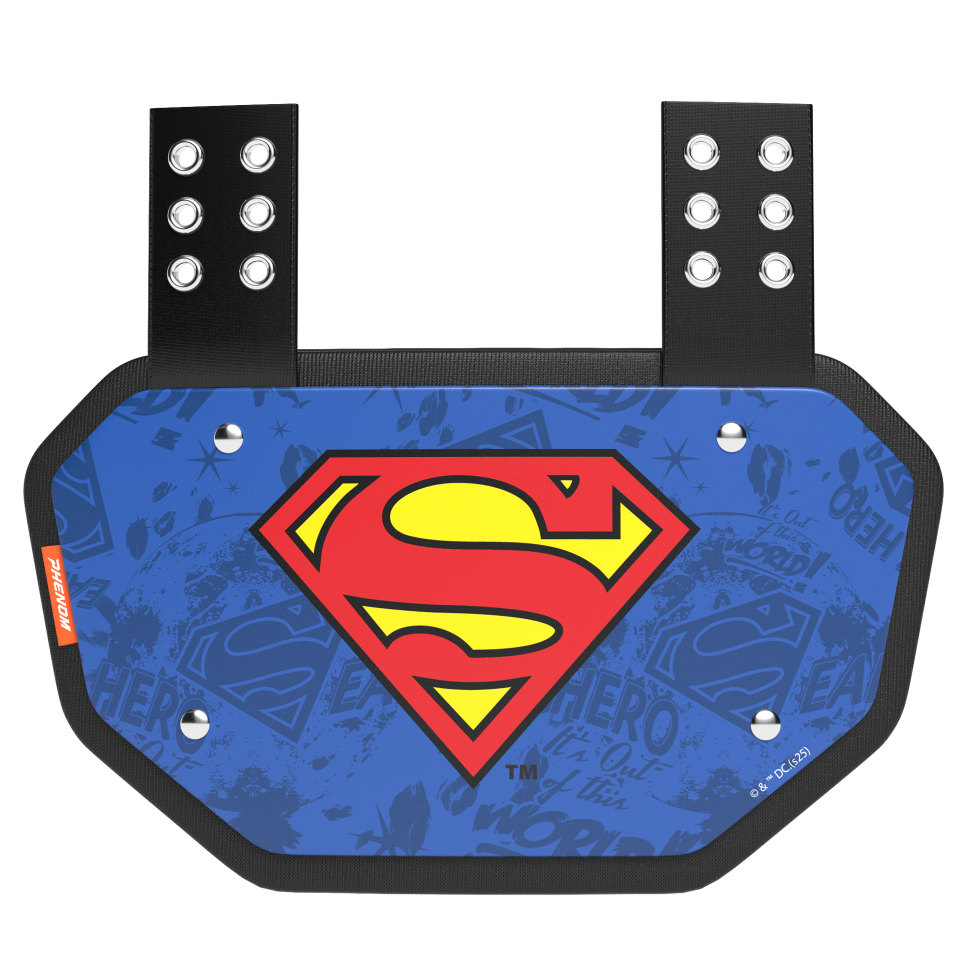 Phenom Elite Football Back Plate - Superman Phenom Elite Brand