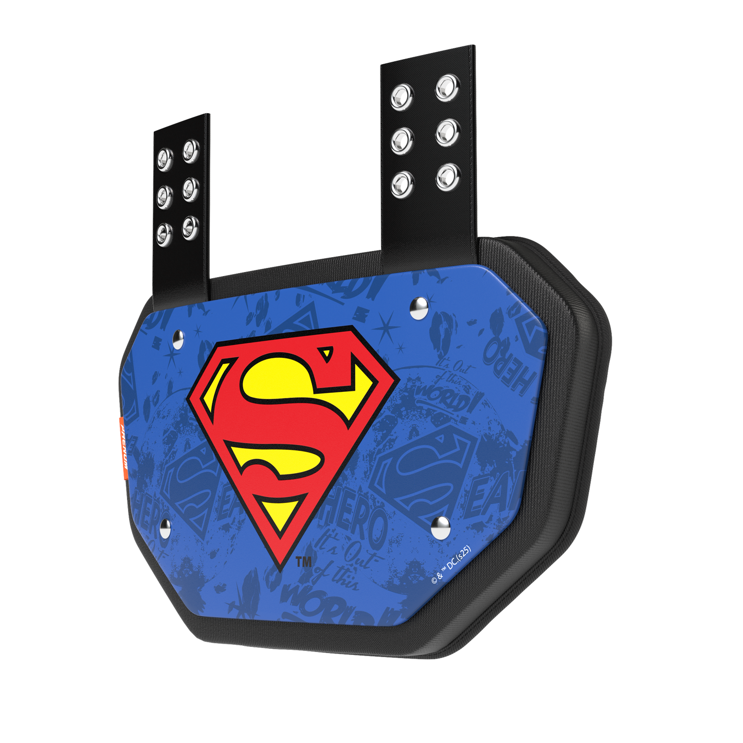 Phenom Elite Football Back Plate - Superman Phenom Elite Brand