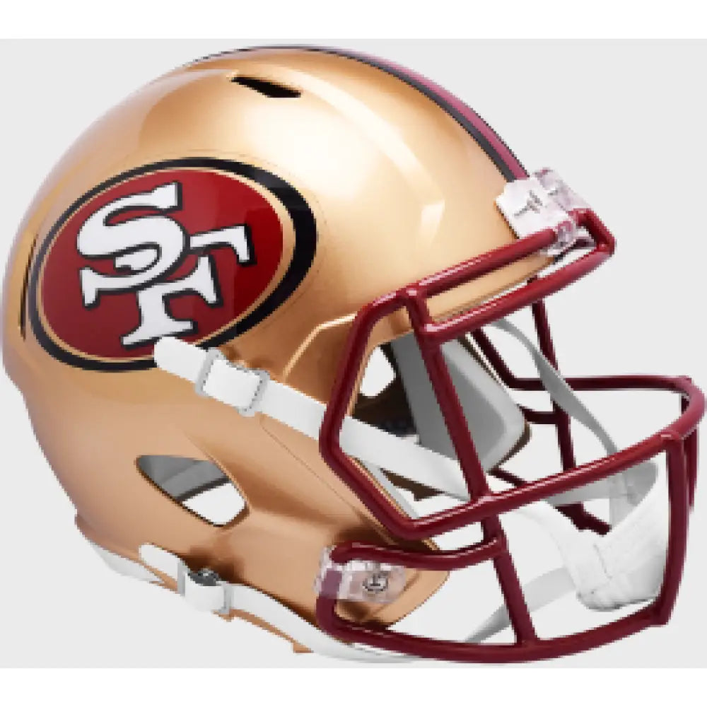 San Francisco 49ers Full Size 1996 to 2008 Speed Replica Throwback Helmet - NFL Break4Sports & Collectibles, LLC