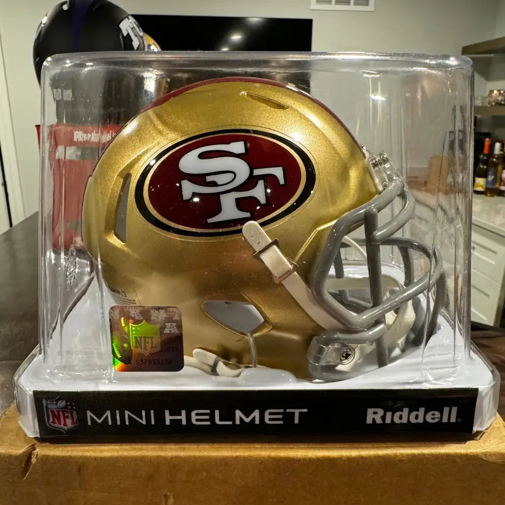 San Francisco 49ers Mini Speed Football Helmet - NFL Break4Sports & Collectibles, LLC