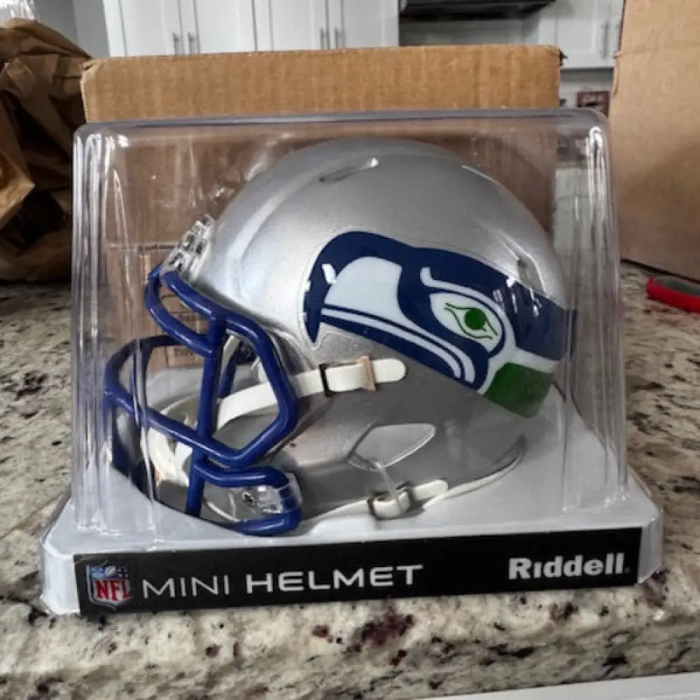 Seattle Seahawks 1983 to 2001 Riddell Mini Speed Throwback Helmet - NFL Break4Sports & Collectibles, LLC