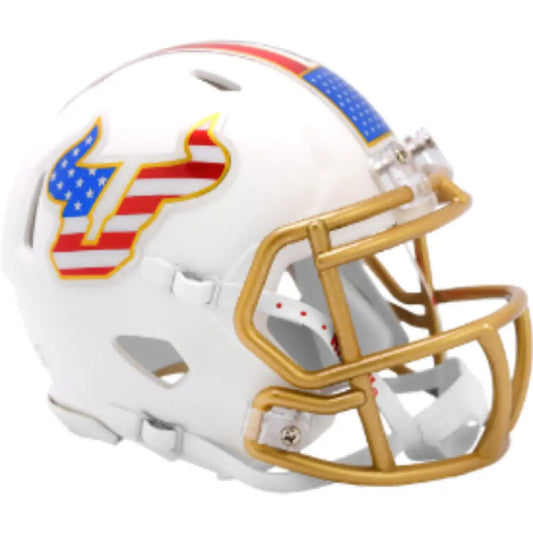 South Florida Bulls NCAA Mini Speed Football Helmet Stars & Stripes - NCAA Break4Sports & Collectibles, LLC
