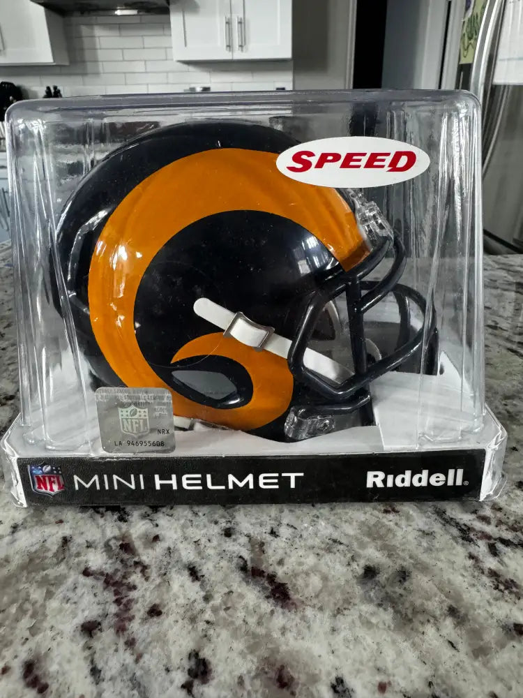 St Louis Rams 1981 to 1999 Riddell Mini Speed Throwback Helmet - NFL Break4Sports & Collectibles, LLC