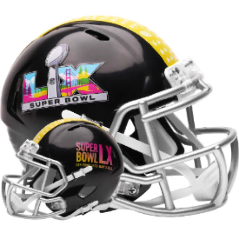 Super Bowl 60 Mini Speed Football Helmet - NFL Break4Sports & Collectibles, LLC