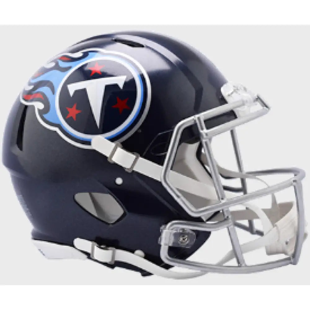 Tennessee Titans Full Size Authentic Revolution Speed Football Helmet Satin Navy Metallic - NFL Break4Sports & Collectibles, LLC