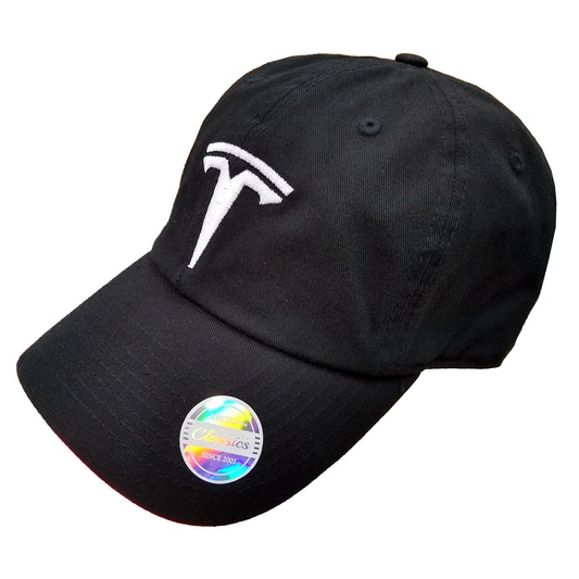 Tesla Logo Embroidered Dad Hat – Premium Cotton Adjustable Cap Peligro Sports