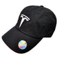 Tesla Logo Embroidered Dad Hat – Premium Cotton Adjustable Cap Peligro Sports