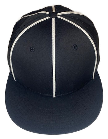 Richardson LITE R-Flex Performance Football/Lacrosse Officials Hat - Black w/White Piping Honig's