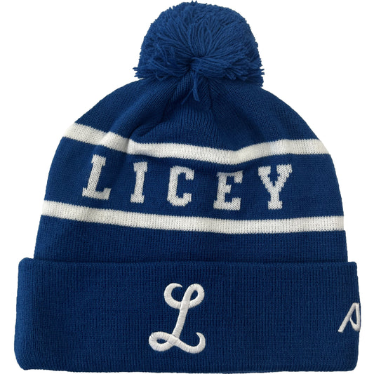 Official - Licey Skully Beanie (Licey) Hat with Pom Pom Peligro Sports
