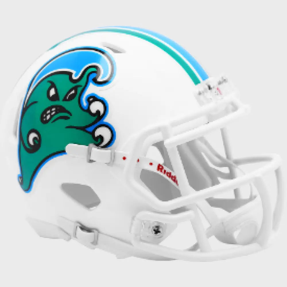 Tulane Green Wave NCAA Mini Speed Football Helmet Angry Wave - NCAA Break4Sports & Collectibles, LLC
