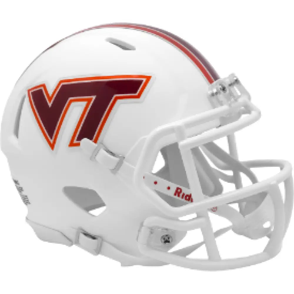 Virginia Tech Hokies NCAA Mini Speed Football Helmet Matte White - NCAA Break4Sports & Collectibles, LLC