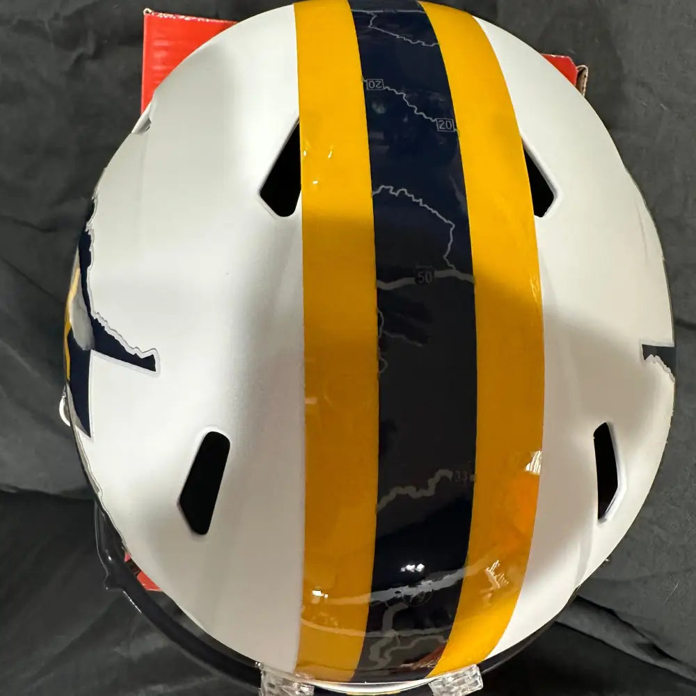 West Virginia Mountaineers Full Size Speed Replica Football Helmet Backyard Brawl- NCAA Break4Sports & Collectibles, LLC