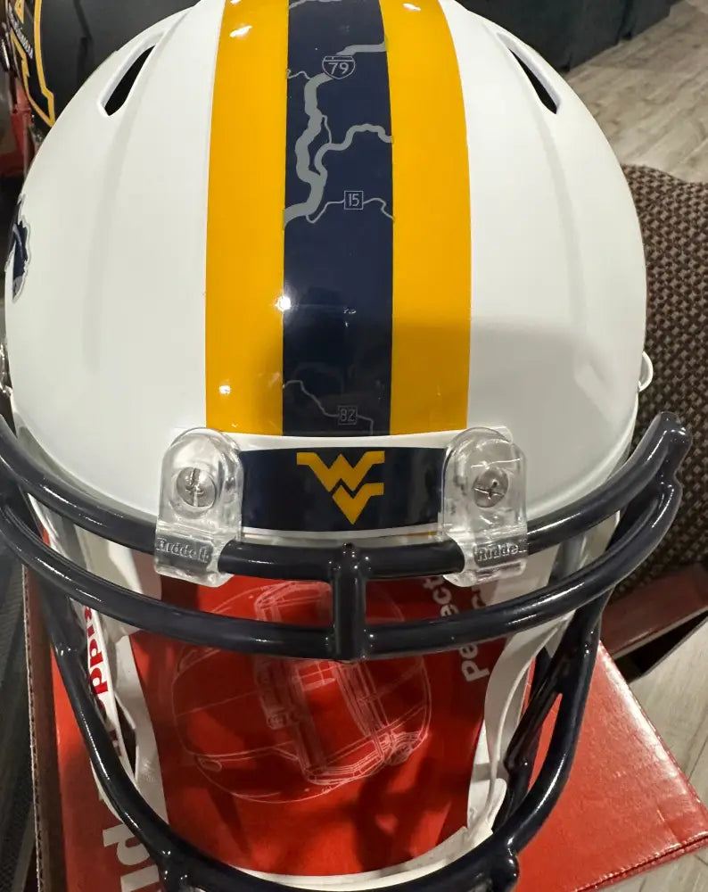 West Virginia Mountaineers Full Size Speed Replica Football Helmet Backyard Brawl- NCAA Break4Sports & Collectibles, LLC