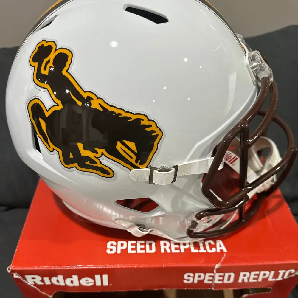Wyoming Cowboys Full Size Speed Replica Football Helmet - NCAA Break4Sports & Collectibles, LLC